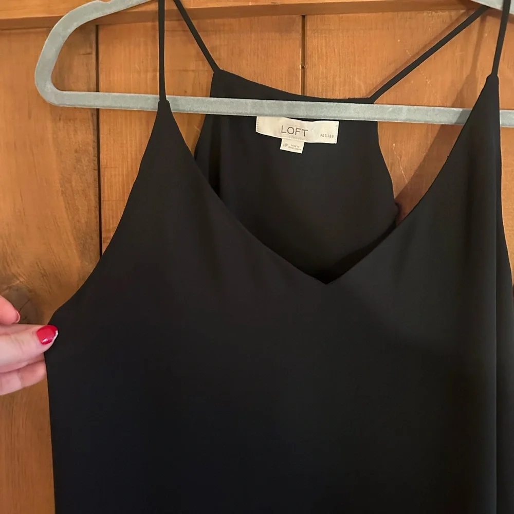 LOFT Black Camisole Top Sz MP - Picture 3 of 6